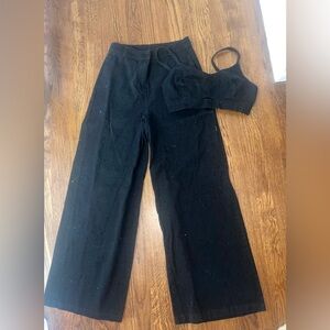House of Harlow Matching Black Rhinestone Matching Set